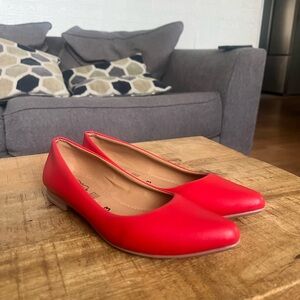 Valent Faux Leather Ballet Flats Sz 6